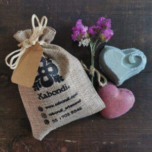 costalito de mini jabones